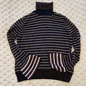 Mango Turtleneck Sweater In Strips